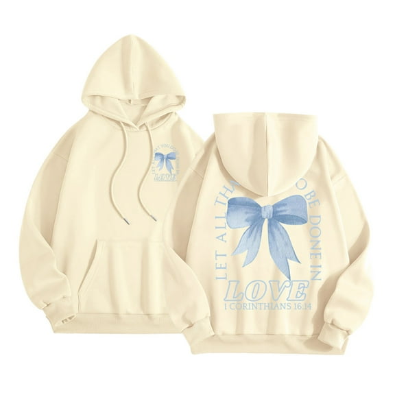 Fshinging Womens Oversized Hoodies Sweatshirts Letter Print Long Sleeved Loose Fit With Pockets Ladies Outfits