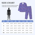 thumbnail image 4 of Honeii colorful Skull flower leaf Pattern Mens Pajamas Set,2pcs Men's Lounge Long Sleeve Sleep Shirt and Pajama Bottoms Sleepwear Set,Mens Pjs Sets-Large, 4 of 7