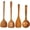 Spatula, Turner & Ladle Set - 4 Piece, variant on Wooden Spatula,Slotted Turner,Soup Ladle,Long Handle Utensils Set,Handmade for Kitchen Cookware (Wooden Utensil 4 Sets)
