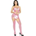 thumbnail image 3 of Fishnet Bodysuit Mesh Bodystocking Sexy Lingerie For Women Lace Babydoll Bodysuit Tight Nightwear, 3 of 5