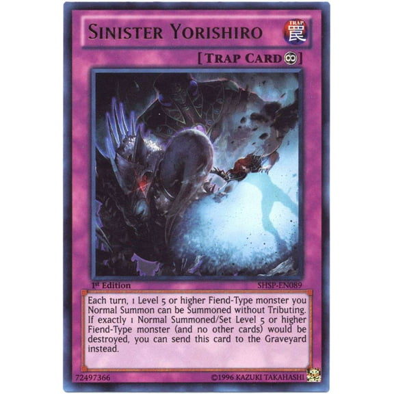 YuGiOh Shadow Specters Ultra Rare Sinister Yorishiro SHSP-EN089