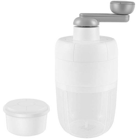 Manual Ice Crusher 1000ml Hand-Crank Ice Shaver with Ice Freezing Mold Mini Portable Manual Ice Shredding Machine Reusable Detachable Manual Ice Shaver for Making Snow Cones