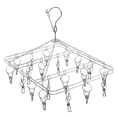 thumbnail image 3 of Underwear Hanger, Multifunctional Hanging Drying Rack Rotatable 20 Clip  for Balcony for Laundry Room for Hotel, 3 of 8