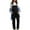 Black, variant on Women's Adjustable Strap Denim Overalls Baggy Barrel Leg Jean Jumpsuit with Pockets - Casual Fashion for All Occasions