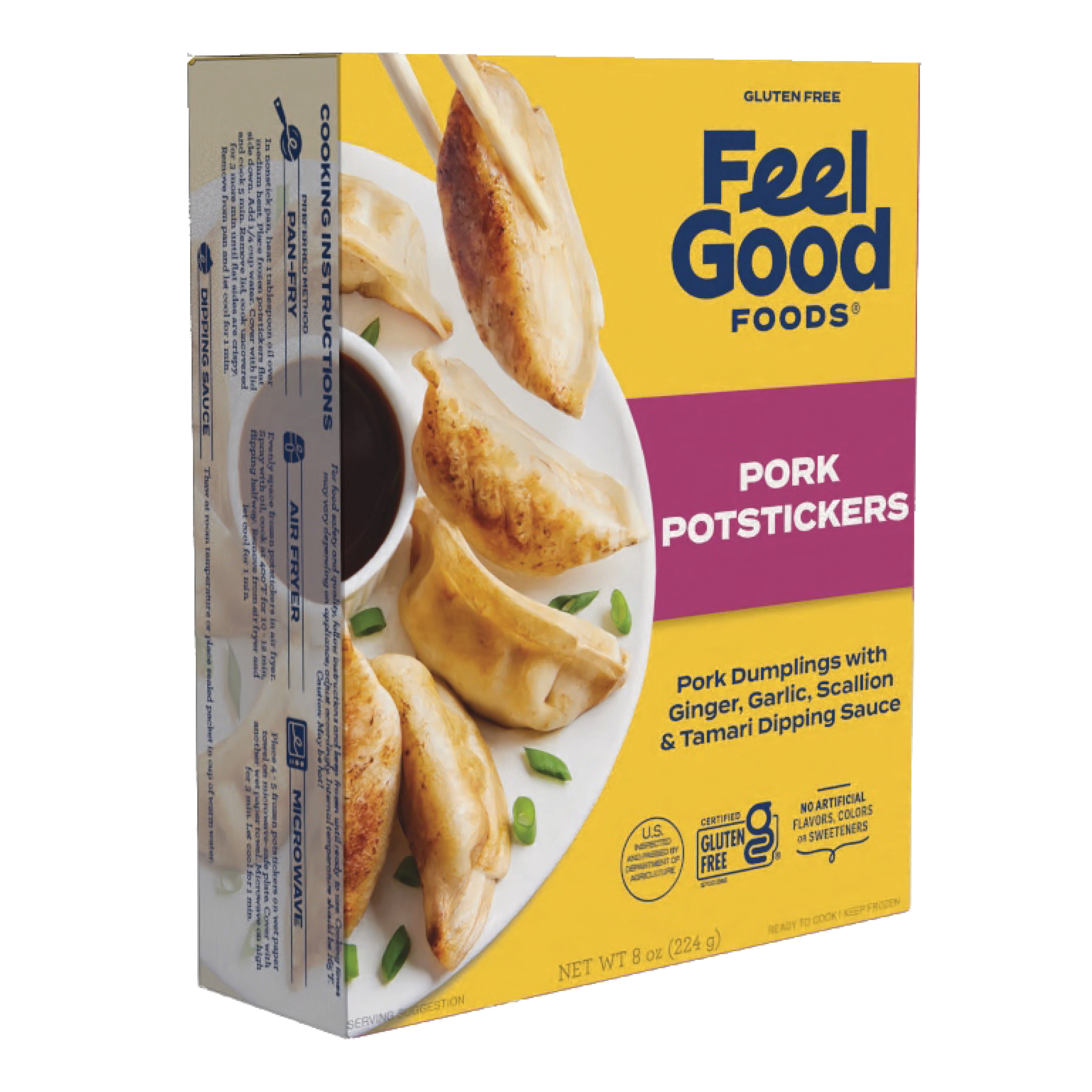 Feel Good Foods Gluten-Free Pork Potstickers, 8oz