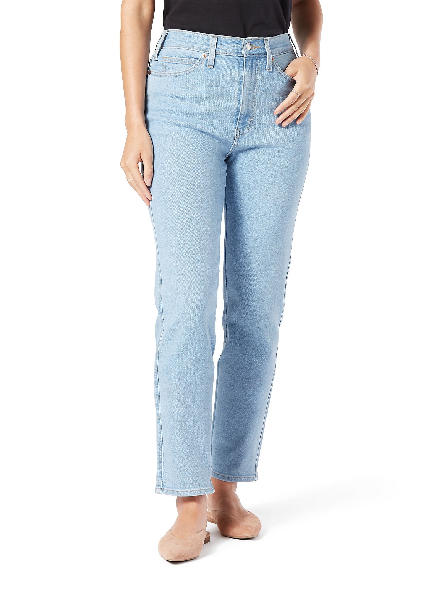 Signature by Levi Strauss Co.™ Women's Heritage High-Rise Straight Jeans Walmart.com