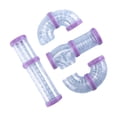 thumbnail image 1 of Greeniant Juego de 8 tubos para hámster, túneles conectados, herramientas de entrenamiento de plástico, color morado Type3 NO3, 1 of 1