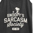 thumbnail image 3 of Peanuts - Snoopy Sarcasm Society - Women's Racerback Tank Top, 3 of 6