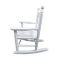 thumbnail image 5 of Tcbosik Kids Rocking Chair Wood Child's Porch Rocker Indoor Outdoor Youth Rocking Chairs in White Finish for Little Boys Girls Bedroom Nursery Room, 5 of 10