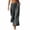 Dark Gray, variant on Flowy Wide Leg Pants for Women Plus Size Drawstring Long Pant Ruffle Pants with Pockets Adjustable Cuffs Clothes