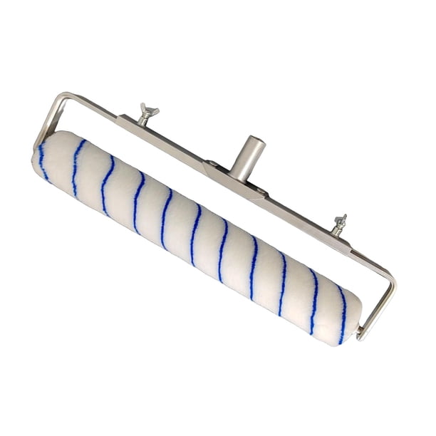 Rodillo de pintura con marco, cubierta de rodillo ajustable, decoración, funda de rodillo de pintura de repuesto para habitación, cocina, entrada de Raya azul