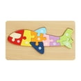 thumbnail image 1 of Rompecabezas de madera para niños de preescolar y jardín de infantes, juguetes Montessori Avión, 1 of 9