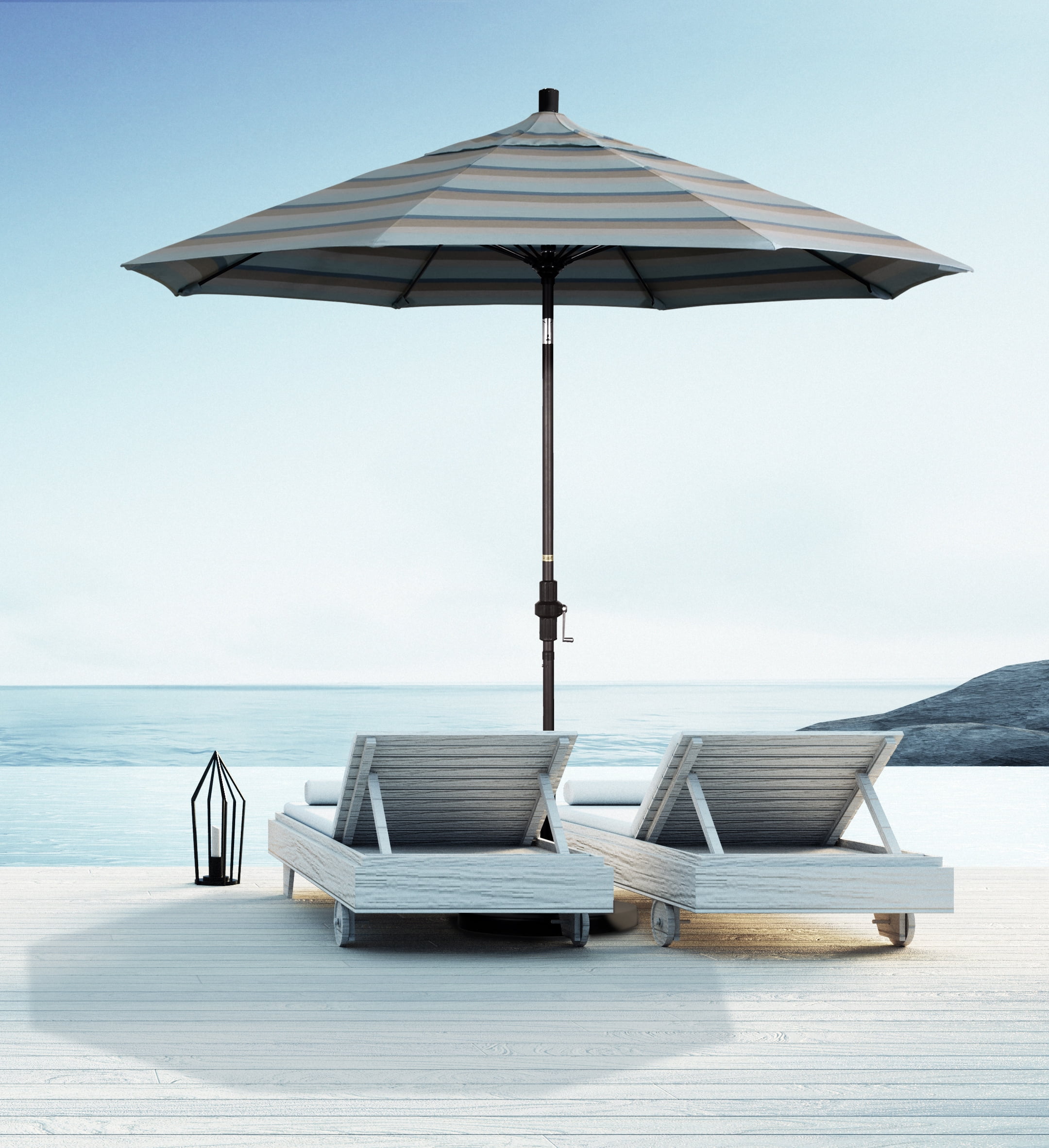 9 ft canvas patio umbrella California Umbrella 9' Patio Umbrella in Canvas