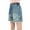 V-Light Blue, variant on KAUOD Kids Girls Knee Length Jorts 2025 Trendy Vintage Elastic High Waisted Wide Leg Casual Jean Shorts with Pockets