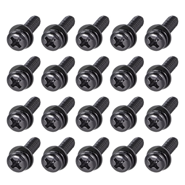 Unique Bargains M5 x 16mm Vis de Machine à Casserole en Acier au Carbone Phillips 20 Pcs