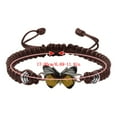thumbnail image 2 of Pulseras para mujer, regalos para mujer, pulsera para enamorados, pulsera tejida a mano para San Valentín, joyería para novias, pulsera con dije de mariposa., 2 of 2