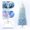 Blue, variant on CazToi 7.5ft Artificial Pencil Christmas Tree Pink Gradient Pre-Lit Snow Flocked Xmas Tree for Home Office Party