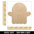 thumbnail image 2 of Ghost Smiling Halloween Wood Holiday Christmas Tree Ornament Unfinished DIY Pre-Drilled Craft, 2 of 7
