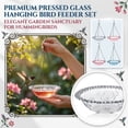 thumbnail image 1 of KoiLife Bird Feeder Tray Platform Bird Feeder Birdfeeders Outside Hanging Finch Feeder 18" Blue 2 Pcs Single Layer Hanging Bird Feeder with Metal Chain Bird Bathing Basin Outdoor Set, 1 of 6