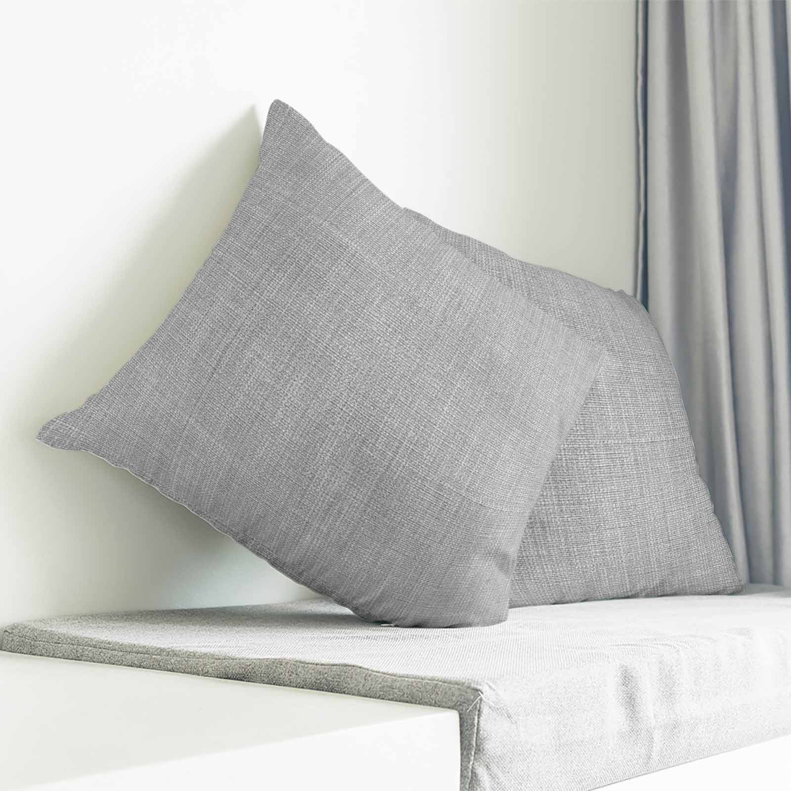 Grey Burlap Texture Pillow Covers 26x26 Inch Decorative Throw Pillow Cover, Farmhouse Vintage Gray Sofa Pillowcases Accent Cushion Case Home Decor Bedroom Living Room