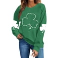 thumbnail image 4 of Suéteres de Manga Larga de Mujer con Cuello Redondo Impreso Suelto Casual para la Fiesta Del Día de San Patricio Y el Uso Diario, 4 of 6