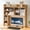 Natural, variant on CLIPOP Desktop Bookshelf, Countertop Storage Hutch with 7 Shelves for Computer Desk, 35.4'' 3-Tier Display Rack, Multipurpose Wooden Desk Hutch Storage Organizer for Home Office Dorm, Brown