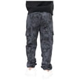 thumbnail image 4 of Ketyyh-chn99 Boys Cargo Pants Cotton Casual Pants Boys Sweatpants Baggy Waist Athletic Workout Pants Straight Leg Soft Comfortable Casual Pant Drawstring Waist Joggers Size for 5-6 Years,Black, 4 of 4