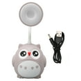thumbnail image 2 of LED Table Lamp Night Owl Table Light Cartoon Desktop Desk 2 Gears Lamp With Pen Holder Eye  USB, 2 of 8
