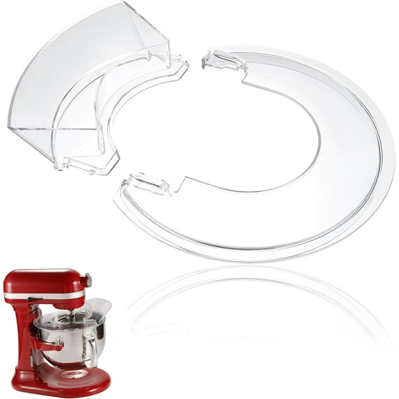 Pouring Shield for KitchenAid- Splash Guard with Removable Pouring Chute for KitchenAid 5.5-7 Quart Bowl-Lift Stand Mixer Prevents Mess and Flour Dust Mixer Accessories and Attachments