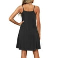 thumbnail image 5 of Coorders No Boundaries Strappy Midi Dress，Sleeveless V-Neck Mesh Dress for Women’s and Women’s Plus, Black,Size,L, 5 of 6
