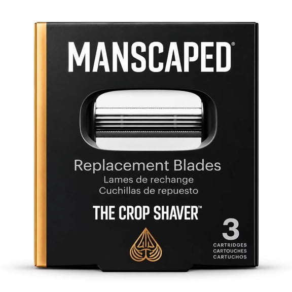 MANSCAPED® The Crop Shaver® Replacement Blades, 3 Count Shaving Razor Heads
