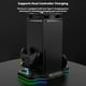 thumbnail image 4 of Base de refrigeración para consola Xbox Series X con soportes de carga para mandos, ranuras para cartuchos de juegos y 2 baterías recargables de 1400 mAh para mandos, 4 of 11