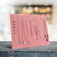 thumbnail image 6 of Multifunctional 17 Hooks Necklace Display Stand Display Boards Organizer Freestanding Holder for Showing Earring Bracelets Necklaces Chains Pink Velvet, 6 of 8