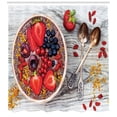 thumbnail image 3 of Ambesonne Peanut Butter Shower Curtain, Breakfast Foods Bowl, 69"Wx75"L, Multicolor, 3 of 3