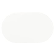 Coaster Retro Oval 60-Inch Wood Top Dining Table, White and Chrome