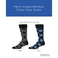 thumbnail image 2 of MeMoi Men's Argyle Bamboo Dress Crew Socks - Mens - Male, 10-13, Navy, 2 of 7