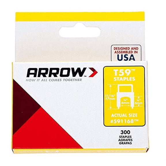 Arrow 1/4-Inch T59 Insulated Staples,300 Count