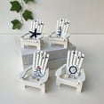 thumbnail image 6 of WRITWAA Set of 2 Mini Beach Chair Figurines Pine Ocean Theme Decorative Coastal, 6 of 8