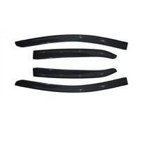 EGOESWELL 94989 Tape-On Exterior Mount Side Window Deflectors for Cars, Easy Install Vent Visor Sun Shades & Rain Guards, Durable Wind Noise Reduction, Clear View Weather Protection, 4PCS