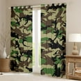 thumbnail image 2 of Feelyou Green Camouflage Curtains Pack of 2 (42x84 Each), Camo Abstract Curtains Blackout, Teens Kids Boys Girls Bedroom Curtains, Curtains and Drapes Room Decor, 2 of 6