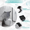 thumbnail image 4 of YQHWQ Box Matte Black Inch Bathroom Towel Bar Square Towel Rack Kitchen Towel Rack Stainless Steel Towel Bar Wall Mounted Towel Rack 6MB 24 Inch, 4 of 5