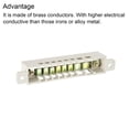 thumbnail image 4 of Unique Bargains Neutral Terminal Bar Screw Block Barrier Brass 8 Positions White, 4 of 5