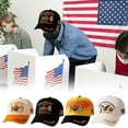 thumbnail image 5 of USA 250th Anniversary Hat​ Baseball Cap Embroidered Liberty Eagle Pumpkin Design Orange Text Details Patriotic Outdoor Event Wear, 5 of 5