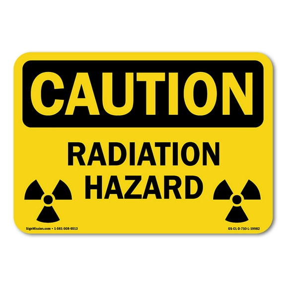 SignMission OS-CL-D-710-L-19982 OSHA Caution Sign - Radiation Hazard