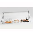 thumbnail image 1 of Cal Mil 1458-30 Acrylic Rectangular Sneeze Guard with Black Iron Wire Frame - 30 x 17.25 x 19 in., 1 of 1