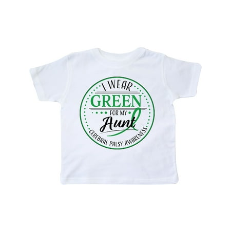 

Inktastic I Wear Green for my Aunt- Cerebral Palsy awareness Gift Toddler Boy or Toddler Girl T-Shirt