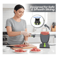 thumbnail image 2 of OziBoy Fresh Meat Slicer with Adjustable Thickness -2mm & 4mm Manual Meat Cutter Kitchen Tool for Meal Prep-17 Blades for even slicing & dicing - Includes Cleaver set stainless steel-Black, 2 of 7