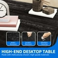 thumbnail image 3 of DEXTRUS Farmhouse Square Coffee Table, Rustic Center Table for Living Room, Black Oak, 3 of 8