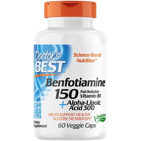 Doctor s Best Benfotiamine 150 + Alpha-Lipoic Acid 300 with BenfoPure  Non-GMO