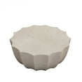 thumbnail image 6 of 35.43" Modern Outdoor and Indoor Waterproof Coffee Table, Durable MgO Cement Design, Suitable for Terraces, Gardens, Backyards and Living Rooms ( White), 6 of 9